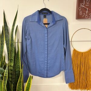 Pink Tartan Blue Button-Up Shirt